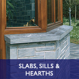 Slabs, Sills and Hearths - hearths, window sills, mantles, shelves, stair treads