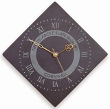 Diamond Shaped Roman Numeral Clock With Logo (Large)